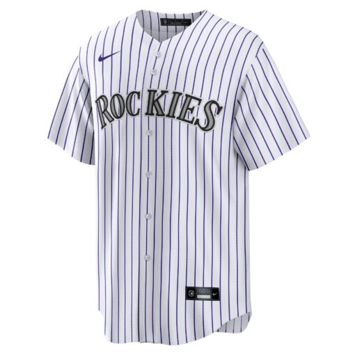 Men's Colorado Rockies Ezequiel Tovar White Home Jersey - Image 2