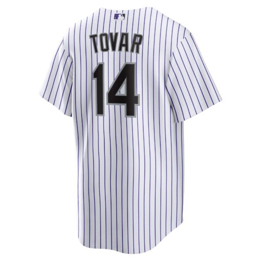 Men's Colorado Rockies Ezequiel Tovar White Home Jersey - Image 3