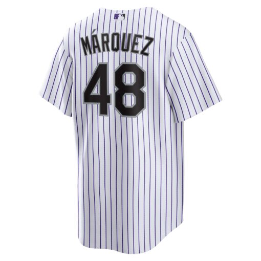 Men's Colorado Rockies Germán Márquez White Home Player Jersey - Image 3