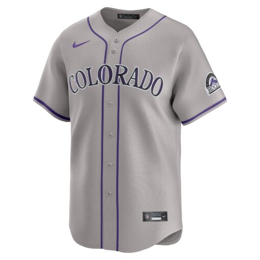 Men's Colorado Rockies Gray Road Limited Jersey - Image 2