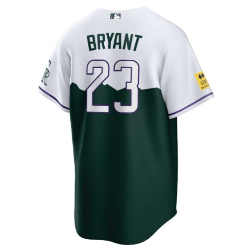 Men's Colorado Rockies Kris Bryant Green City Connect Player Jersey - Image 3