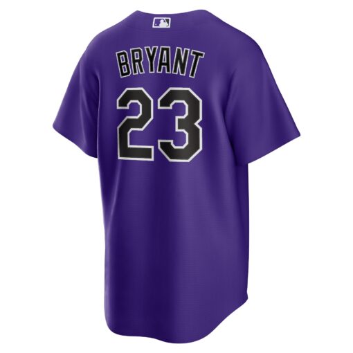 Men's Colorado Rockies Kris Bryant Purple Alternate Player Jersey - Image 3