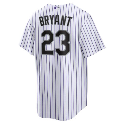 Men's Colorado Rockies Kris Bryant White/Purple Player Jersey - Image 3