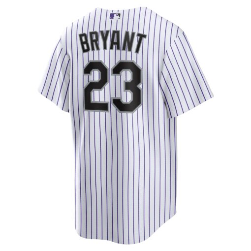 Men's Colorado Rockies Kris Bryant White/Purple Player Jersey - Image 3