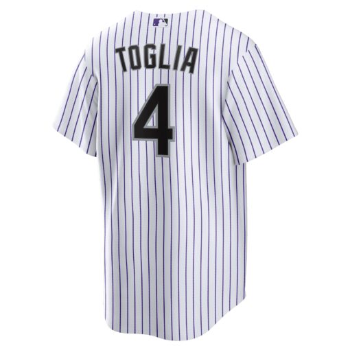 Men's Colorado Rockies Michael Toglia White Home Jersey - Image 3
