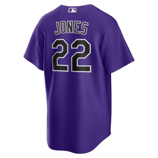 Men's Colorado Rockies Nolan Jones Purple Alternate Jersey - Image 3