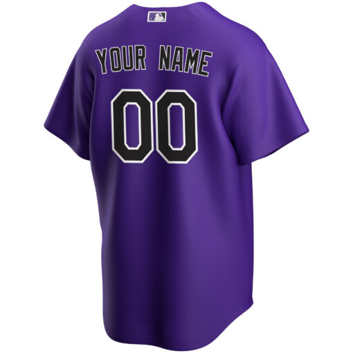 Men's Colorado Rockies Purple Alternate Custom Jersey - Image 3