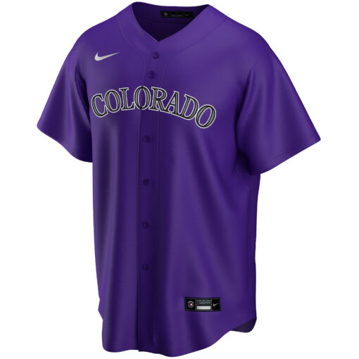Men's Colorado Rockies Purple Alternate Custom Jersey - Image 2