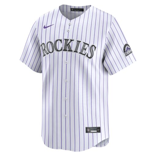 Men's Colorado Rockies White Home Limited Jersey - Image 2
