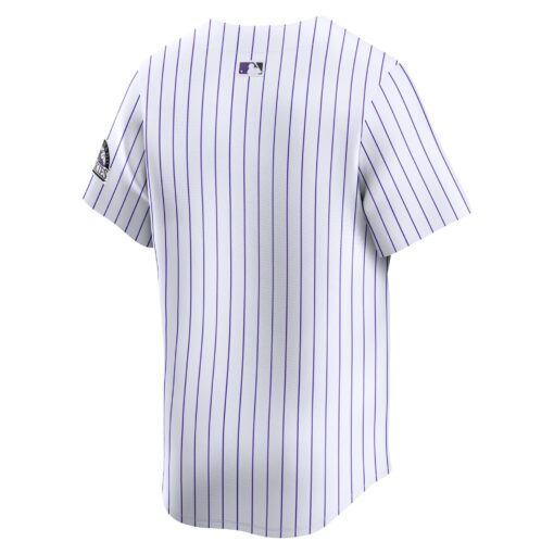 Men's Colorado Rockies White Home Limited Jersey - Image 3