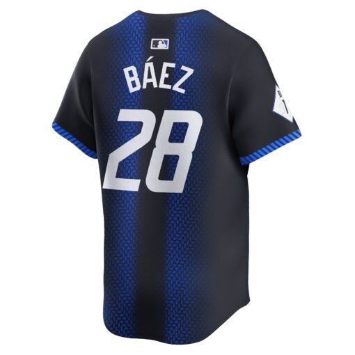 Men's Detroit Tigers Javier Baez Navy 2024 City Connect Limited Jersey - Image 3