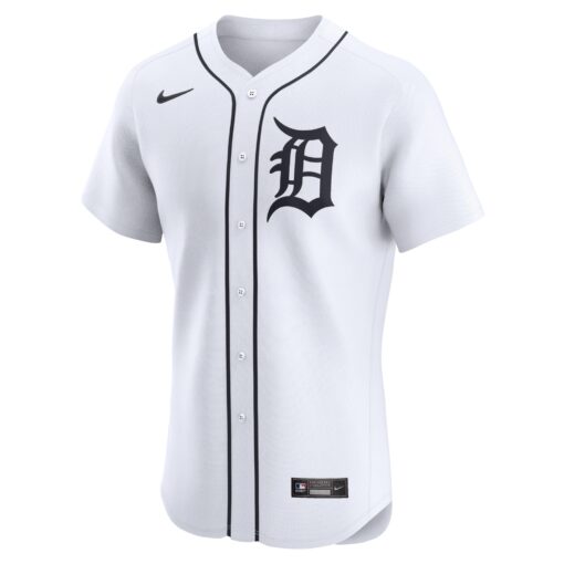 Men's Detroit Tigers Javier Baez White Home Elite Player Jersey - Image 2