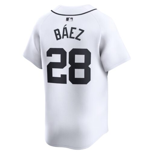 Men's Detroit Tigers Javier Baez White Home Limited Player Jersey - Image 3