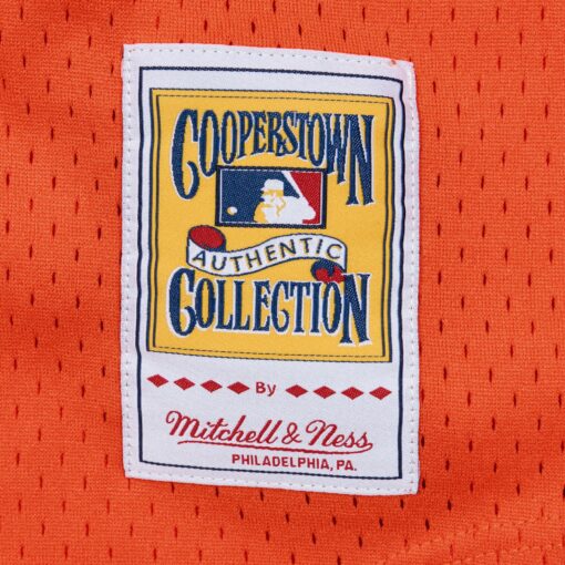 Men's Detroit Tigers Kirk Gibson Mitchell & Ness Orange Cooperstown Collection Mesh Batting Practice Button-Up Jersey - Image 4