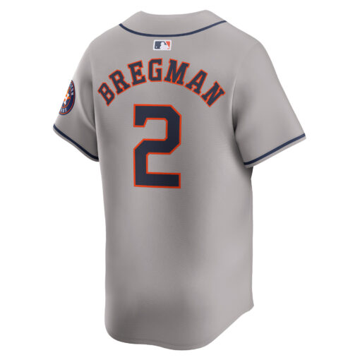 Men's Houston Astros Alex Bregman Gray Away Limited Player Jersey - Image 3