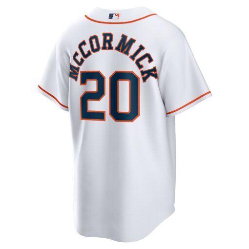 Men's Houston Astros Chas McCormick White Home Player Jersey - Image 3