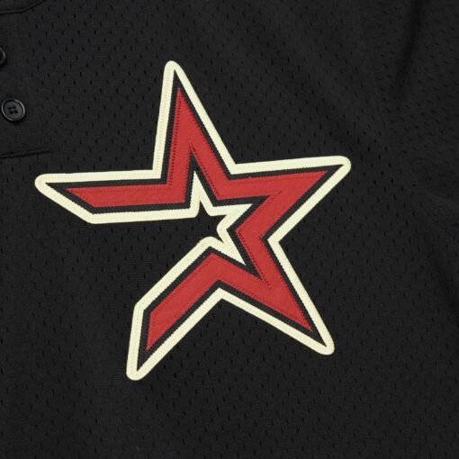 Men's Houston Astros Craig Biggio Mitchell & Ness Black Cooperstown Collection Mesh Batting Practice Jersey - Image 5