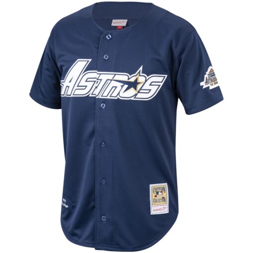 Men's Houston Astros Craig Biggio Mitchell & Ness Navy Cooperstown Collection 1994 Jersey - Image 2