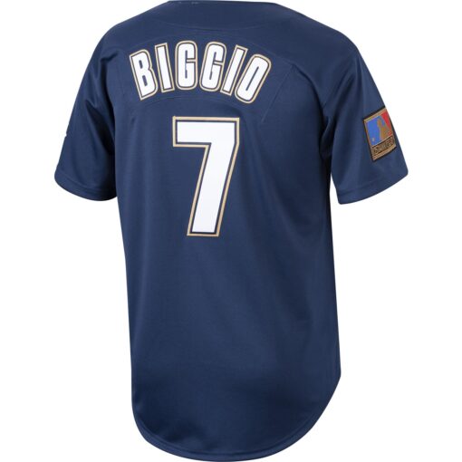 Men's Houston Astros Craig Biggio Mitchell & Ness Navy Cooperstown Collection 1994 Jersey - Image 3