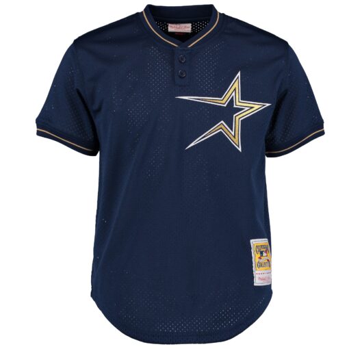 Men's Houston Astros Craig Biggio Mitchell & Ness Navy Cooperstown Collection Batting Practice Jersey - Image 2