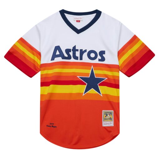 Men's Houston Astros Craig Biggio Mitchell & Ness White 2004 Cooperstown Collection Throwback Jersey - Image 2