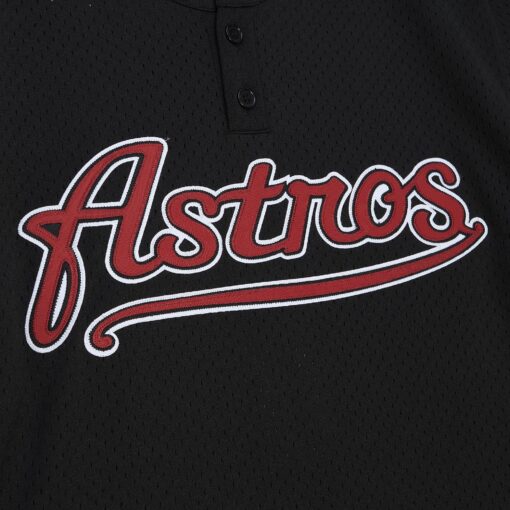 Men's Houston Astros Craig Biggio Profile Black Big & Tall Cooperstown Collection Mesh Batting Practice Jersey - Image 4