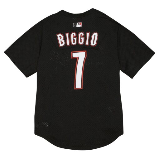 Men's Houston Astros Craig Biggio Profile Black Big & Tall Cooperstown Collection Mesh Batting Practice Jersey - Image 3