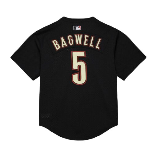 Men's Houston Astros Jeff Bagwell Mitchell & Ness Black Cooperstown Collection Mesh Batting Practice Jersey - Image 3
