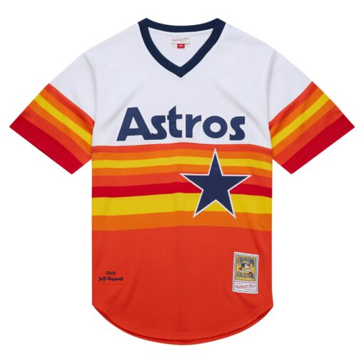 Men's Houston Astros Jeff Bagwell Mitchell & Ness White 2004 Cooperstown Collection Throwback Jersey - Image 2
