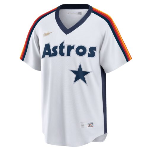 Men's Houston Astros Jeff Bagwell White Home Cooperstown Collection Logo Player Jersey - Image 2