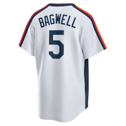 Men's Houston Astros Jeff Bagwell White Home Cooperstown Collection Logo Player Jersey - Image 3