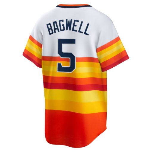 Men's Houston Astros Jeff Bagwell White Home Cooperstown Collection Player Jersey - Image 3