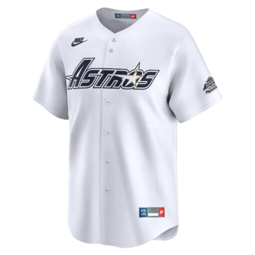 Men's Houston Astros Jeff Bagwell White Throwback Cooperstown Collection Limited Jersey - Image 2