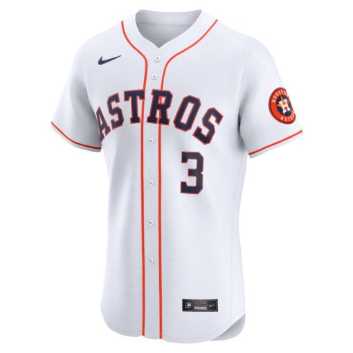 Men's Houston Astros Jeremy Peña White Home Elite Player Jersey - Image 2