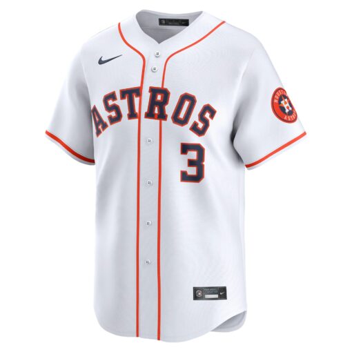 Men's Houston Astros Jeremy Peña White Home Limited Player Jersey - Image 2