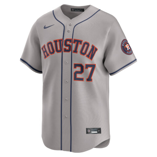 Men's Houston Astros Jose Altuve Gray Road Limited Player Jersey - Image 2