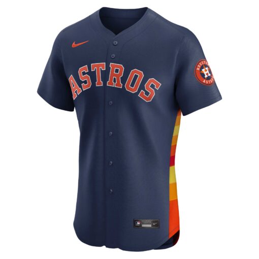 Men's Houston Astros Jose Altuve Navy Alternate Elite Player Jersey - Image 2