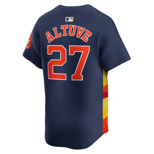 Men's Houston Astros Jose Altuve Navy Alternate Limited Player Jersey - Image 3