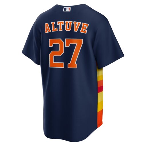 Men's Houston Astros Jose Altuve Navy Alternate Player Name Jersey - Image 3