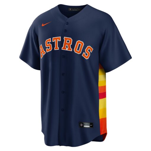 Men's Houston Astros Jose Altuve Navy Alternate Player Name Jersey - Image 2