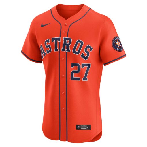 Men's Houston Astros Jose Altuve Orange Alternate Elite Player Jersey - Image 2