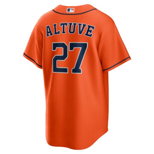 Men's Houston Astros Jose Altuve Orange Alternate Player Name Jersey - Image 3