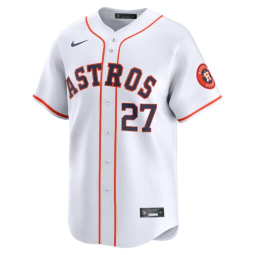 Men's Houston Astros Jose Altuve White Home Limited Player Jersey - Image 2