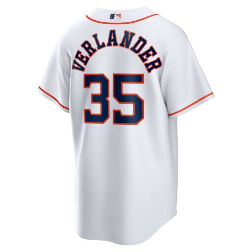 Men's Houston Astros Justin Verlander White Home Player Name Jersey - Image 3