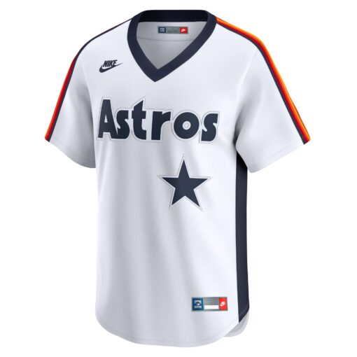 Men's Houston Astros Nolan Ryan White Throwback Cooperstown Collection Limited Jersey - Image 2