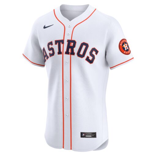 Men's Houston Astros White Home Vapor Premier Elite Patch Jersey - Image 2