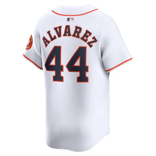 Men's Houston Astros Yordan Alvarez White Home Limited Player Jersey - Image 3
