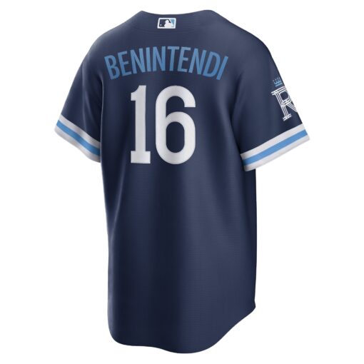 Men's Kansas City Royals Andrew Benintendi Navy City Connect Player Jersey - Image 3