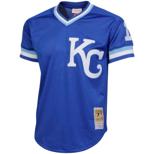 Men's Kansas City Royals Bo Jackson Mitchell & Ness Royal Cooperstown Collection Big & Tall Mesh Batting Practice Jersey - Image 2