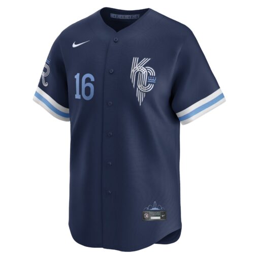 Men's Kansas City Royals Bo Jackson Navy City Connect Retired Player Jersey - Image 2